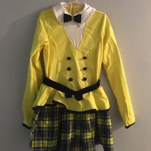 Yellow school girl pageant dress